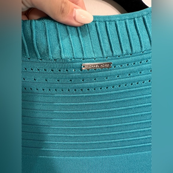 MICHEAL KORS DRESS, BLUE TURQUOISE SZ XL - Picture 5 of 5